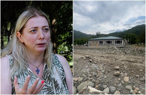 "ეს არის საბავშვო ბაღის შენობა, რომელიც შენდება ღვარცოფული მდინარის ჭალაში" - რა კადრებს ავრცელებს თეა გოდოლაძე რაჭიდან?