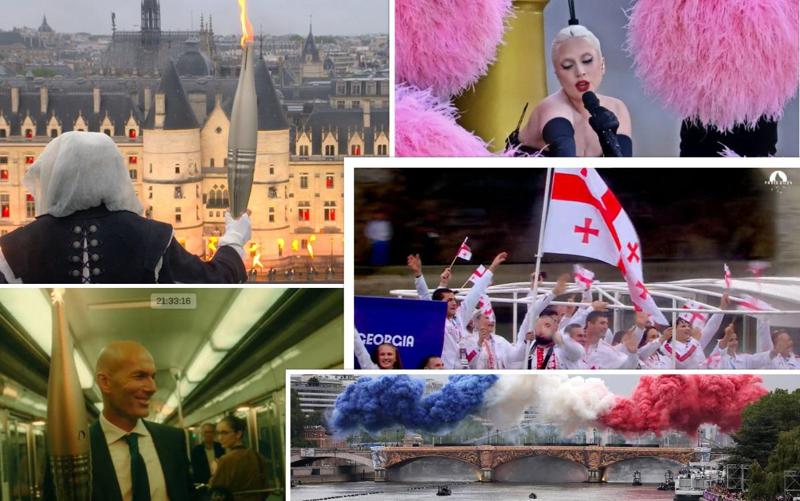 წვიმამ და დივერსიის საფრთხემ პარიზის ოლიმპიადის გახსნას ვერაფერი დააკლო - გრანდიოზული სანახაობა: აღლუმი სენაზე, ლედი გაგა, მეჩირაღდნე ზინედინ ზიდანი და "ფრანგული სასწაული" (ფოტოები)