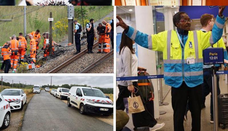 ევაკუაცია აეროპორტში, ბომბის არსებობის საფრთხე, თავდასხმა სარკინიგზო ქსელზე - რა ხდება საფრანაგეთში ოლიმპიადის დაწყებამდე რამდენიმე საათით ადრე (ფოტოები)