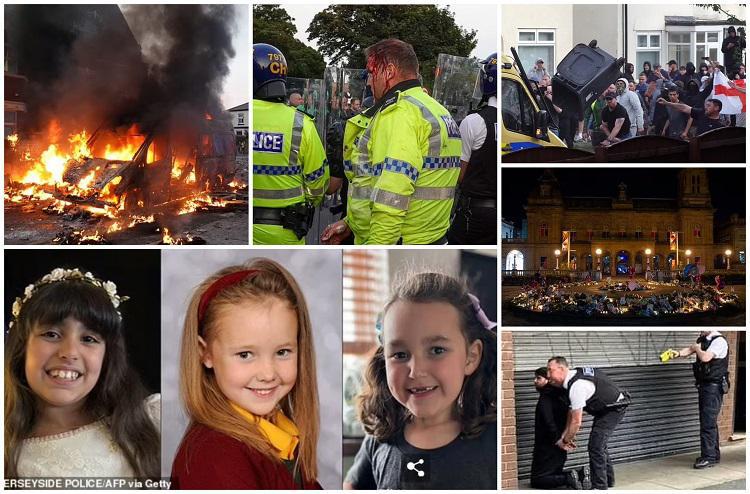 არეულობა დიდ ბრიტანეთში, რომელიც ბავშვებზე თავდამსხმელის შესახებ გავრცელებულ ინფორმაციას მოჰყვა - ქუჩაში მეამბოხეები გამოვიდნენ: იყო შეტაკებები (ფოტოები)