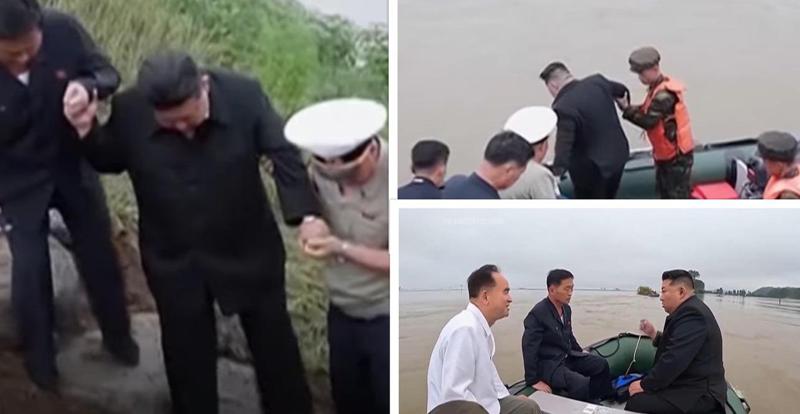 კიმ ჩენ ინმა ჩრდილოეთ კორეის ოფიციალურ პირებთან ერთად, ადიდებულ მდინარეში შეცურა - როგორ ჩასვეს პატარა ნავში "დაბნეული კიმი" (ვიდეო)