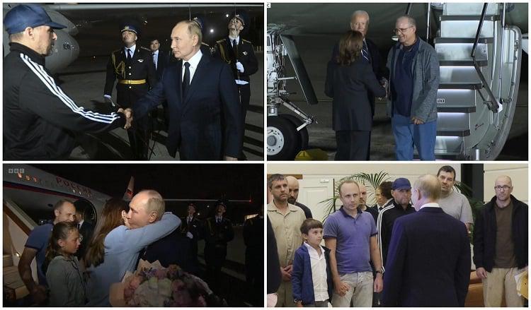 როგორ დახვდა პუტინი ზელიმხან ხანგოშვილის მკვლელს და რა ხდებოდა აშშ-ში, გათავისუფლებული პატიმრების დაბრუნებისას - ფოტოები ორი ქვეყნის აეროპორტებიდან