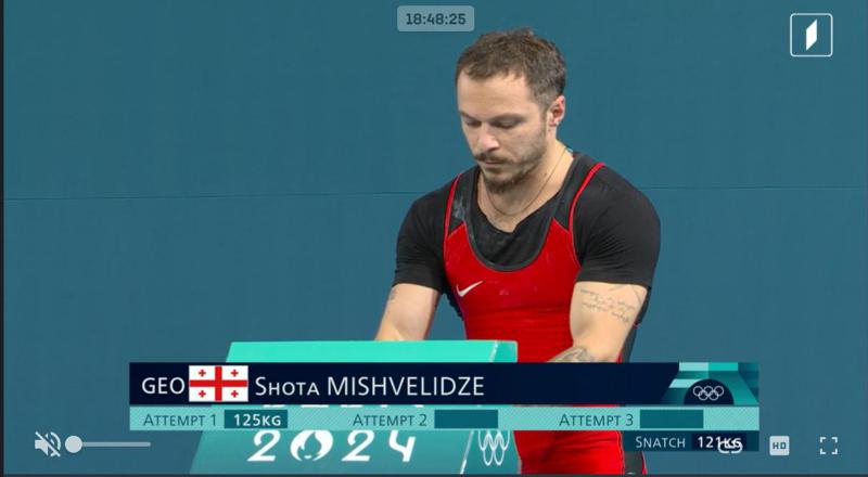 "ცალი მხრით აწეული სიმძიმეებით შოთი გმირია" - ძალოსნებმა დაიწყეს: ქართველებიდან ოლიმპიურ ფიცარნაგზე პირველი შოთა მიშველაძე გავიდა და ტრავმის მიუხედავად მაინც ბოლომდე იბრძოლა