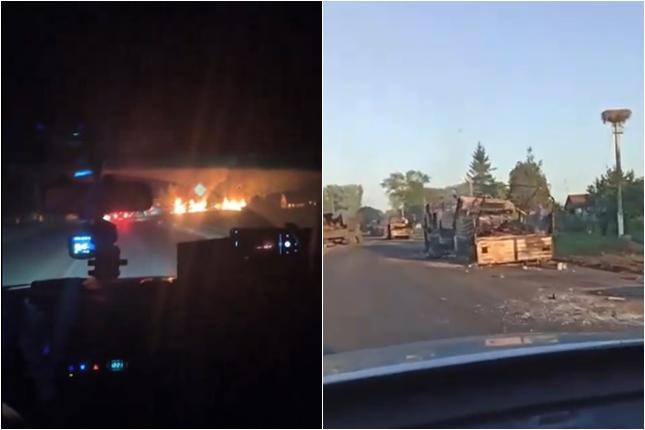 გავრცელდა ვიდეო, რომელშიც ჩანს განადგურებული რუსული სამხედრო კოლონა და სამხედროების ცხედრებით სავსე მანქანები - რა ხდება ცნობილი?