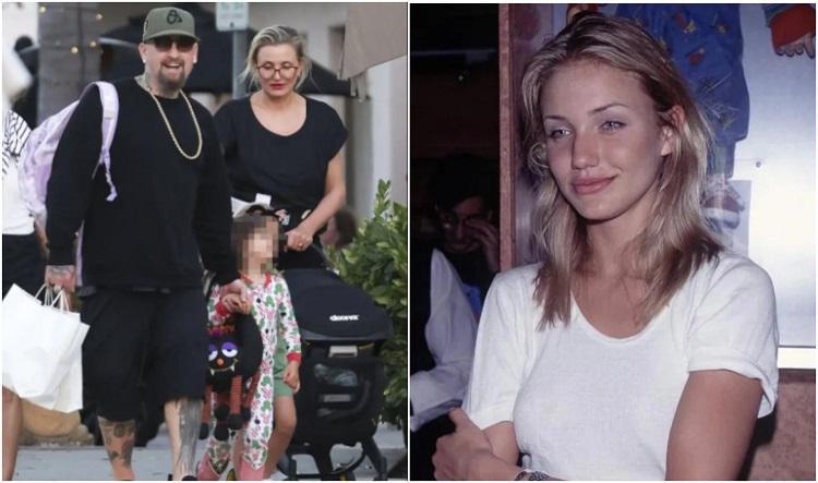 ვარსკვლავის იშვიათი ფოტოები - პაპარაცებმა 51 წლის კამერონ დიასი ახალშობილთან და ოჯახთან ერთად დააფიქსირეს