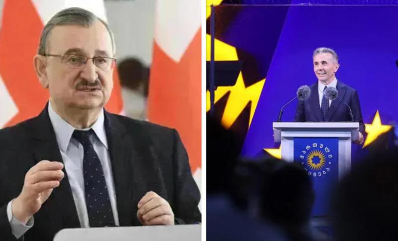 "ქვემოდან ჯავშნიანი რკინები აიფარა, გვერდიდან - ტყვიაგაუმტარი შუშები, თავზე ბადე გადაიფარა, რომ დრონებითა და მოწამლული ჩიტებით თავს არ დაესხან" - რომან გოცირიძე ივანიშვილზე