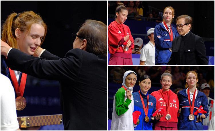 ამაღელვებელი კულმინაცია და გაოცებული დამსწრეები - ანა ჯაფარიძეს პარაოლიმპიური მედალი ჯეკი ჩანმა გადასცა (ფოტოები)