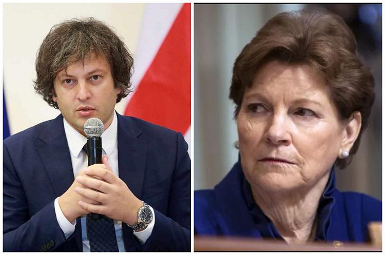 “მომიწევს უხეში განცხადების გაკეთება...“ - ირაკლი კობახიძე სენატორ ჯინ შაჰინს სიცრუეში ადანაშაულებს