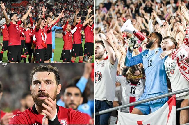 საქართველოს ნაკრების მორიგი წარმატებული მატჩი, ბრძოლა და გულშემატკივართან ერთად აღნიშნული გამარჯვება (ფოტოები)