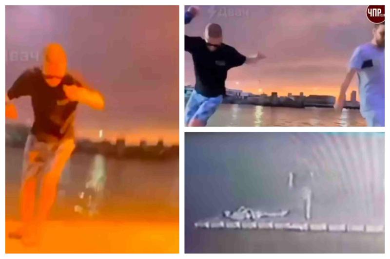 ვრცელდება ვიდეოკადრები, სადაც ჩანს, რომ რუს ტურისტს მეხი ცეკვის დროს დაეცა