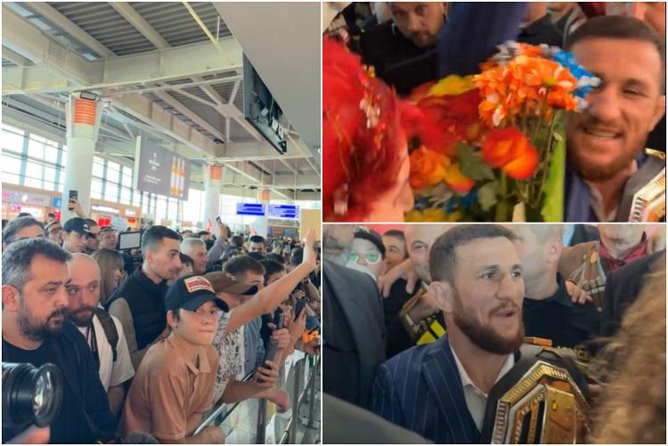 გულშემატკივრების ზღვა, გადავსებული აეროპორტი და გაოცებული ჩემპიონი - როგორც დახვდნენ ქართველები მერაბ დვალიშვილს, რომელმაც სამშობლოში UFC-ის სანუკვარი ქამარი ჩამოიტანა