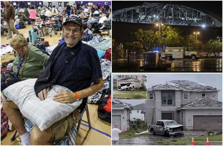 "მილტონმა" გაანადგურა 10,000 ადამიანის თავშესაფრად ქცეული სტადიონი, შენობას გიგანტური ამწე დაეცა... - კოლოსალური ზარალი და უმძიმესი ვითარება ფლორიდაში