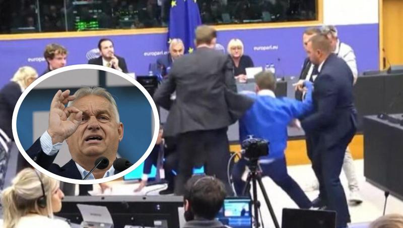 "რამდენად გაყიდეთ ქვეყანა, ბატონო პრემიერ-მინისტრო? მან უნგრეთი პუტინს მიჰყიდა" - აქტივისტმა ვიქტორ ორბანს სიტყვით გამოსვლა შეაწყვეტინა