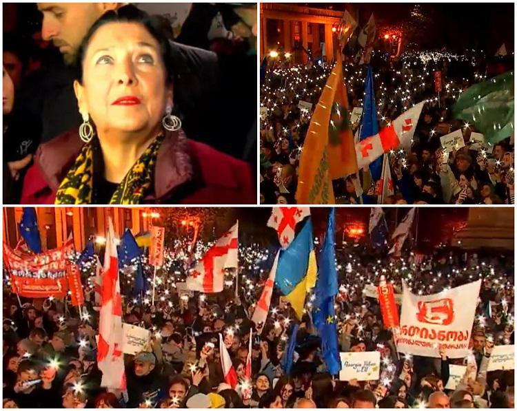 “გამარჯვების ფიცი“ საქართველოსთვის და სახელმწიფო ჰიმნი პაატა ბურჭულაძესთან ერთად - ბოლო სიახლეები მარშიდან, რომელსაც ცოტა ხნის წინ პრეზიდენტი შეუერთდა (ვიდეო)