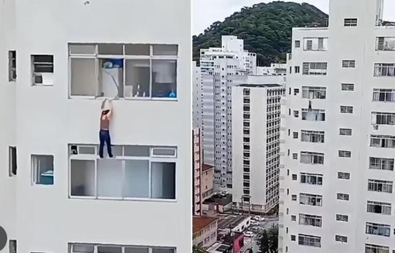 "ყვიროდა, დახმარებას ითხოვდა" - მე-16 სართულზე ფანჯრის წმენდისას ქალს ფეხი დაუცდა და... - სასწაულებრივად გადარჩენის კადრები (ვიდეო)