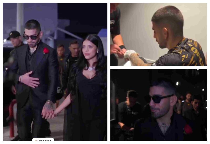 ილია თოფურია უკვე არენაზეა: ქართველი ჩემპიონი UFC 308-ზე მეუღლესთან ერთად მივიდა - პირველი კადრები აბუ-დაბიდან