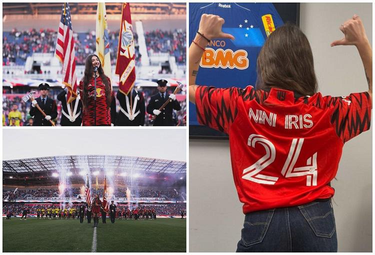 ნინი ბრეგვაძის მორიგი გაბრწყინება - ქართველმა მომღერალმა ცნობილ Red Bull Arena-ზე ჰიმნი შეასრულა (ვიდეო)