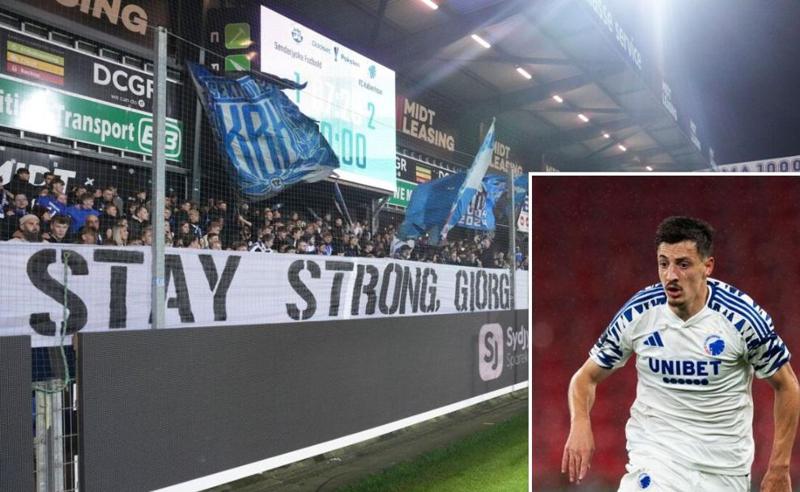 "გამაგრდი, გიორგი" - ფეხბურთელის გასამხნევებლად ფანების გამოფენილი ბანერი: გოჩოლეიშვილს, პატარა ვაჟის ავადმყოფობის გამო, თანადგომას დანიური კლუბიც უცხადებს