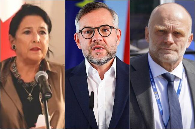 "ჩვენ მტრები არ ვართ..." - ევროკავშირის ქვეყნების დელეგაციის წევრთა და სალომე ზურაბიშვილის პირველი კომენტარები პრეზიდენტთან შეხვედრის შემდეგ