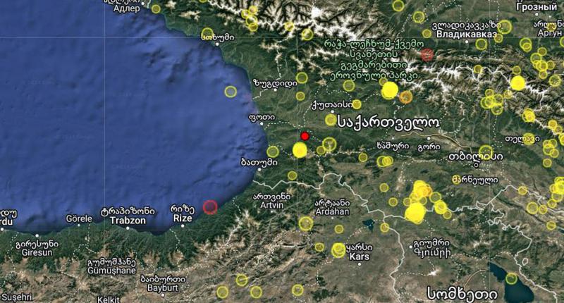 საქართველოს საზღვართან 5.0 მაგნიტუდის სიმძლავრის მიწისძვრა მოხდა - სად იყო ეპიცენტრი?