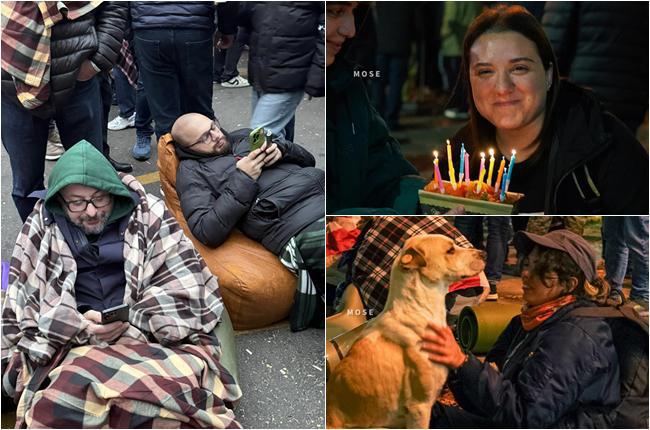 კარვები, კოცონი, ცეკვა და ფერხულში ჩაბმული აქციის მონაწილეები - როგორ გაათენეს ღამე თსუ-სთან შეკრებილებმა პროტესტანტებმა და ოპოზიციის ლიდერებმა (ფოტო/ვიდეო)