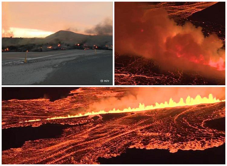 ლავისგან ჩახერგილი გზები, დაცლილი სოფლები და უკაცრიელ ადგილად ქცეული ტურისტული ცენტრი - უახლესი კადრები ისლანდიიდან, სადაც ვულკანი ამოიფრქვა