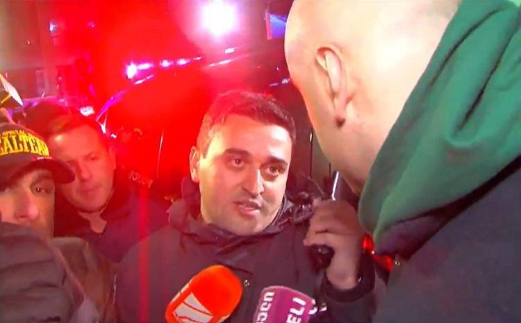 სიტყვიერი დაპირისპირება რუსთაველზე - პოლიცია აქციის მონაწილეთა კოლონებს რუსთაველის გამზირზე ავტომობილებით გადაადგილების უფლებას არ აძლევს