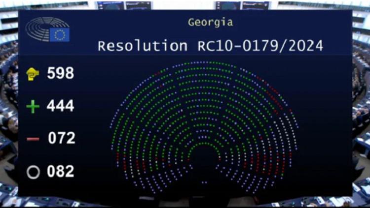 ევროპარლამენტმა საქართველოს შესახებ რეზოლუცია მიიღო, რომელიც ევროკომისიას საქართველოს უვიზო სტატუსის გადახედვისკენ მოუწოდებს