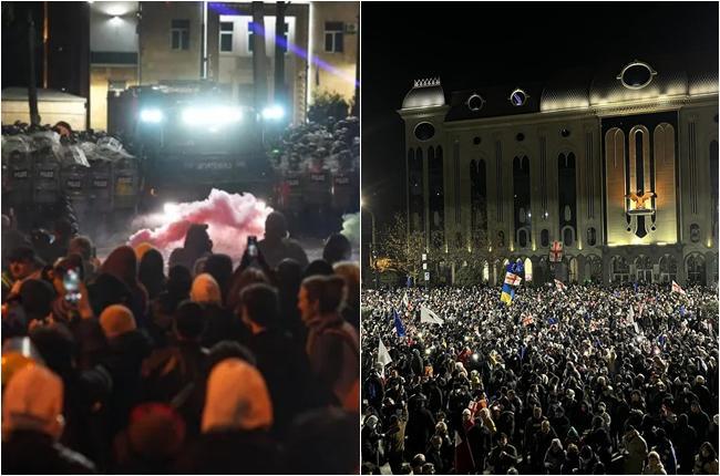 წყლის ჭავლი, ცრემლსადენი გაზი და წიწაკის სპრეი - ჩიტაძის ქუჩაზე პროტესტანტების დაშლა დაიწყო