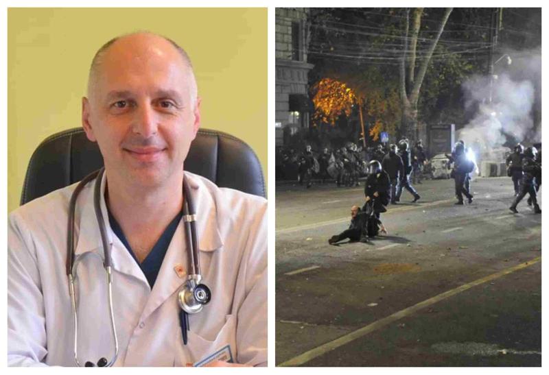 არსებული ინფორმაციით, აქციაზე დაკავებულებს შორისაა ექიმი კახა ეცადაშვილი - "დაისაჯოს ყველა ის პირუტყვი, ვინც მასზე ხელი აწია"