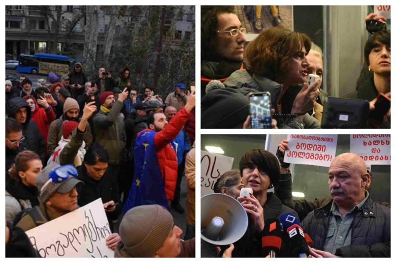 რა ვითარებაა "პირველი არხის" შენობასთან, სადაც ამ წუთებში ხმაურია - "მაუწყებელი სახელმწიფო მარწუხებისგან უნდა დავიხსნათ" (ფოტოები)