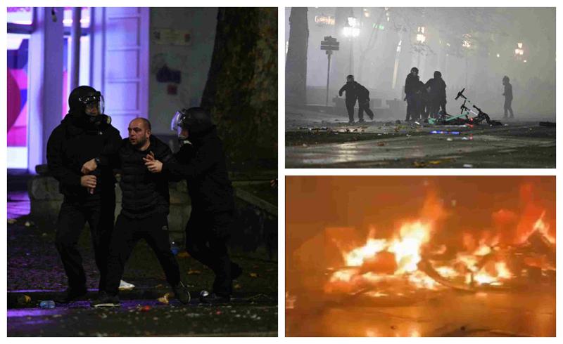 ბოლო საათების ქრონიკა ფოტოებში: დაკავებები, ბარიკადები და დროდადრო დაძაბული სიტუაცია - რა ხდება პარლამენტთან?