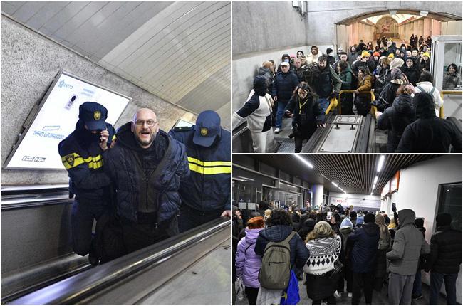 მასობრივი ჩხრეკა მეტროსადგურში გრძელდება: ახლახან დააკავეს ერთი ახალგაზრდა მამაკაცი, რასაც მეტროში მყოფთა აღშფოთება მოჰყვა - ისმის შეძახილი "მონებო!"