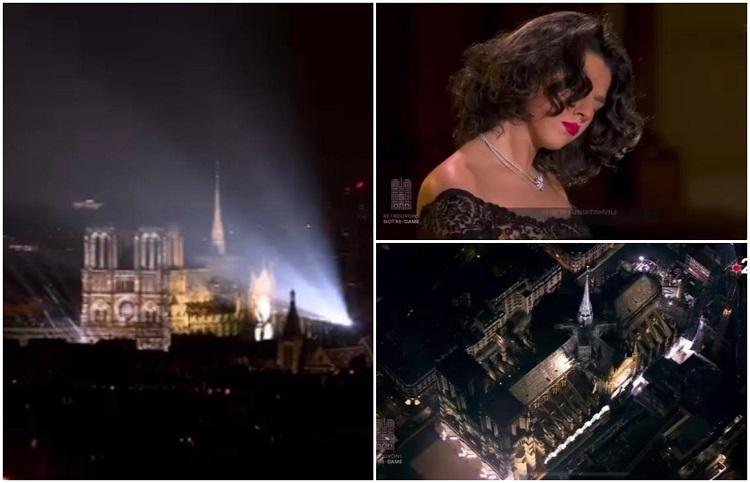 ზღაპრული ნოტრ-დამი და ჯადოსნური ჰანგები - რესტავრირებული პარიზის ღვთისმშობლის ტაძარი, ხატია ბუნიათიშვილის მიერ შესრულებული კომპოზიციის ფონზე გაიხსნა