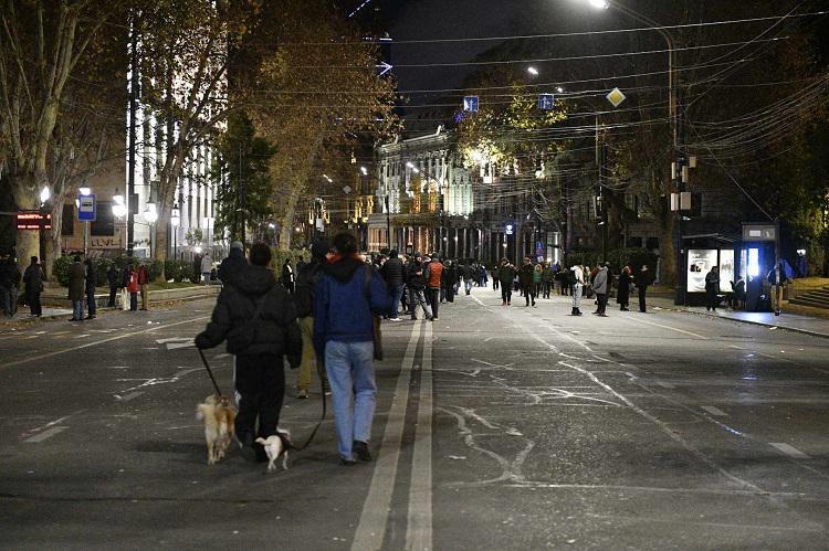 რუსთაველის გამზირზე საპროტესტო აქცია დასრულდა