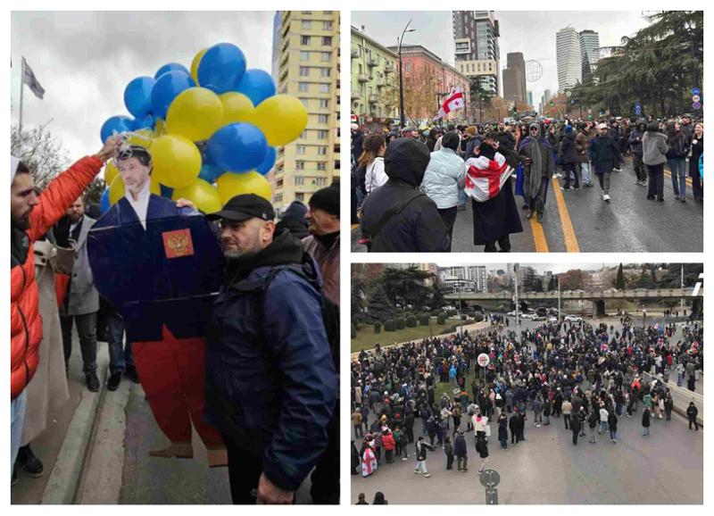 თბილისში რამდენიმე ქუჩა გადაიკეტა: სხვადასხვა ლოკაციაზე აქციები მიმდინარეობს - სად რა ვითარებაა (ფოტოები)