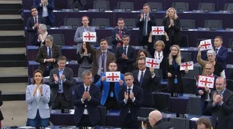 საქართველოს დროშები და ტაში სალომე ზურაბიშვილს - რა ხდებოდა ევროპარლამენტში, როცა პრეზიდენტმა სიტყვით გამოსვლა დაასრულა (ვიდეო)