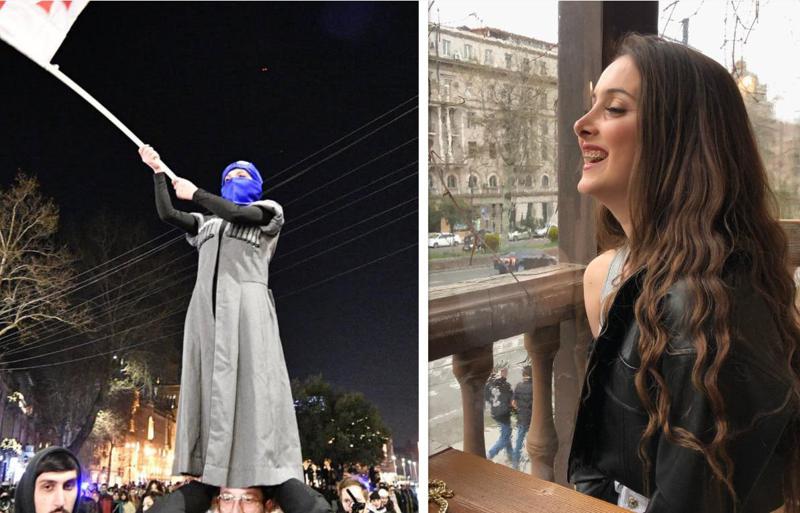 "ერთმანეთს არ ვიცნობდით და ძალიან რთული და სარისკოა ამის გაკეთება... ცრემლი აღარ მაქვს" - ვინ არის გოგონა ლურჯი ყაბალახით, რომელმაც რუსთაველზე ხორუმი იცეკვა?