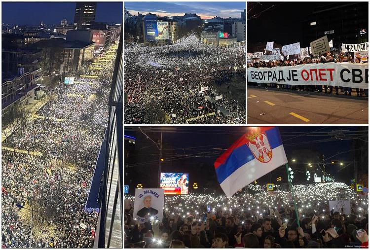 მასშტაბური ანტისამთავრობო აქციები სერბეთში - ათიათასობით ადამიანმა ქალაქის პარალიზება მოახდინა: რას აპროტესტებს საზოგადოება? (ფოტო/ვიდეო)