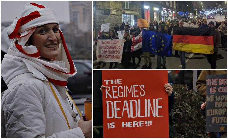 მარკეტერები, დიზაინერები, PR სპეციალისტები, შემოქმედებითი ინდუსტრიის წარმომადგენლები და გერმანული ენის სპეციალისტები - 5 გაერთიანებული მსვლელობა პარლამენტისკენ დაიძრა (ფოტოები)