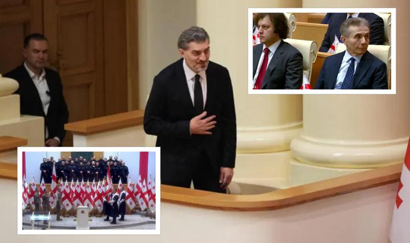 პარლამენტის სასახლეში მიხეილ ყაველაშვილის ინაუგურაცია მიმდინარეობს (ფოტოები)