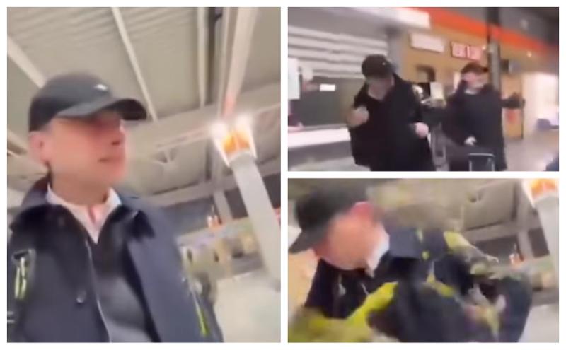 გიორგი გახარიას და ელგუჯა ხოკრიშვილს აეროპორტში კვერცხები ესროლეს - ვრცელდება კადრები