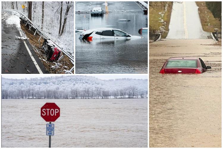 წყლით დაფარული ავტომობილები, ქარიშხალი, თოვლი... - მასშტაბურ სტიქიას აშშ-ში 8 ადამიანი ემსხვერპლა, მათ შორის 7 წლის ბავშვი (ფოტო/ვიდეო)