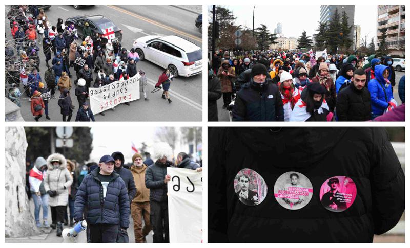 რა ხდება დედაქალაქის სხვადასხვა ლოკაციაზე, სადაც საპროტესტო მარშები მიმდინარეობს - ფოტოები ადგილიდან