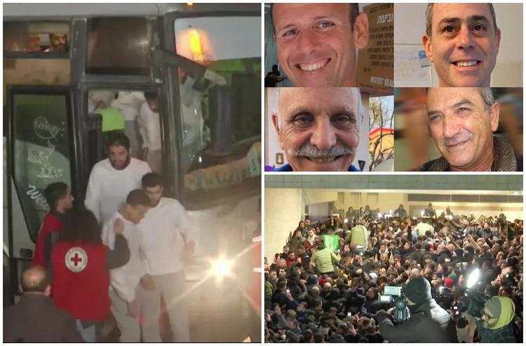 მორიგი გაცვლა - "ჰამასმა" ისრაელს ოთხი მძევლის ცხედარი გადასცა, რამდენიმე ათეული პალესტინელი პატიმარი კი ღაზაში უვნებლად დაბრუნდნენ (ფოტო)