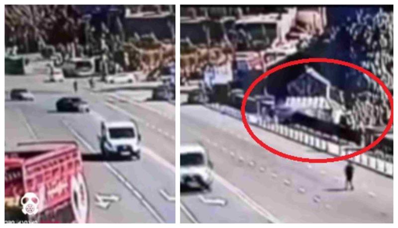 ვრცელდება მეტეხის ხიდთან მომხდარი ავტოსაგზაო შემთხვევის კადრები -  "შემთხვევით გადარჩა გამვლელი, რომელიც ტროტუარზე მიდიოდა"