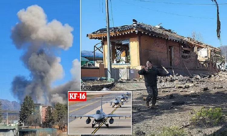 სამხრეთ კორეაში, სამხედრო წვრთნებისას, 8 ბომბი შეცდომით დასახლებულ ადგილას ჩააგდეს - დაშავდა 7 ადამიანი, 4-ის მდგომარეობა კრიტიკულია (ფოტო/ვიდეო)