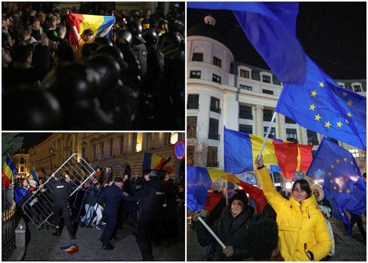 არეულობა რუმინეთში - პროტესტანტები ქუჩაში მას მერე გავიდნენ, რაც ულტრამემარჯვენე კანდიდატს საპრეზიდენტო არჩევნებში მონაწილეობა აეკრძალა