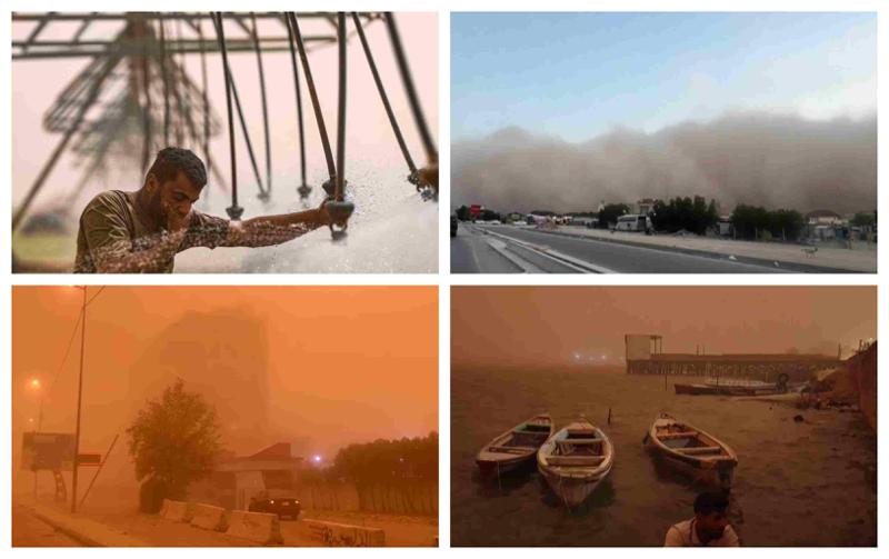 აპოკალიფსური ფოტოები ერაყიდან, რომელსაც ქვიშის ქარიშხალმა გადაუარა - მოსახლეობას სუნთქვა უჭირს, შეჩერებულია ფრენები, გათიშულია ელექტროენერგია