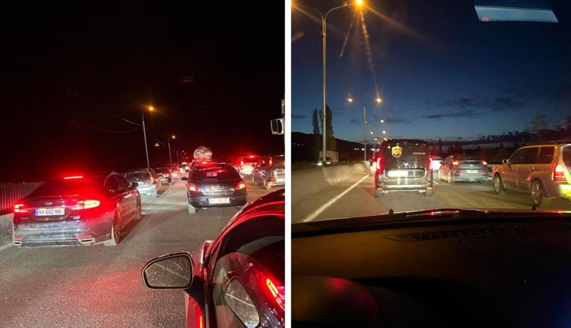 საცობი ავტობანზე და რიკოთზე - რა ხდება გზებზე დასავლეთ საქართველოს მიმართულებით